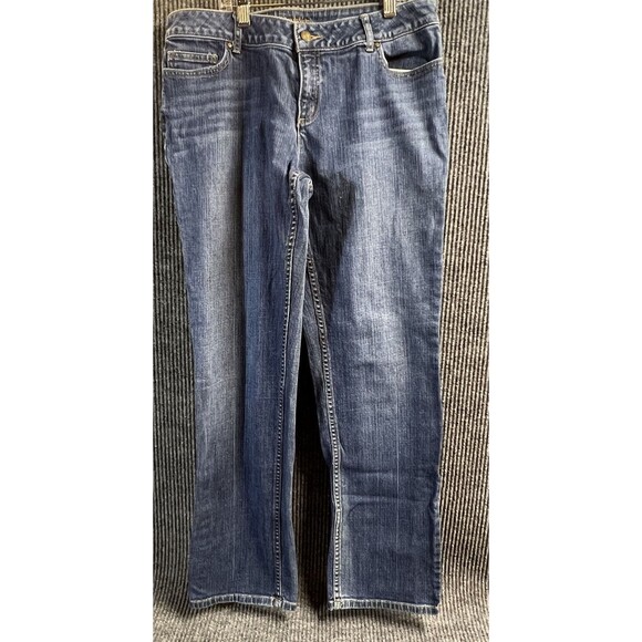 Simply Vera Vera Wang Pant Womens 10 Straight Leg Denim Blue Jean Pockets - Picture 4 of 13